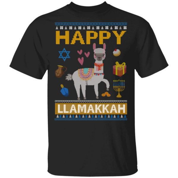 Happy Llama Llamakkah Hanukkah T-Shirts Animals 3