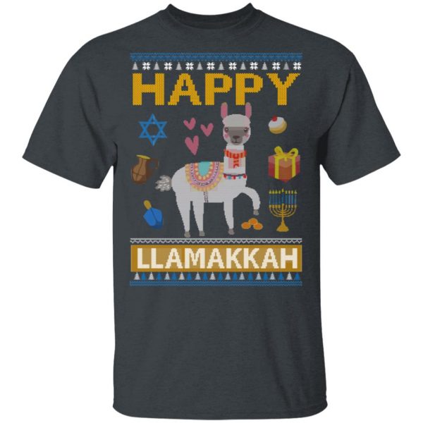 Happy Llama Llamakkah Hanukkah T-Shirts Animals 4