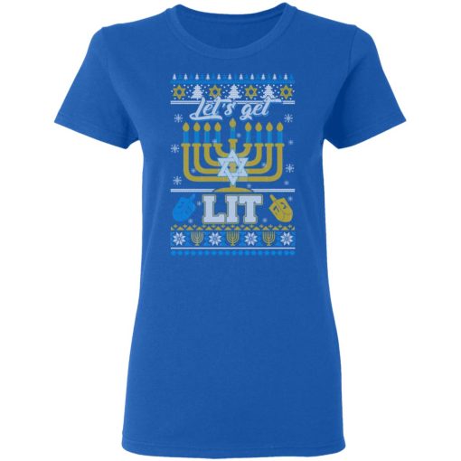 Funny Happy Hanukkah Chanukah Let’s Get Lit T-Shirts - Image 8