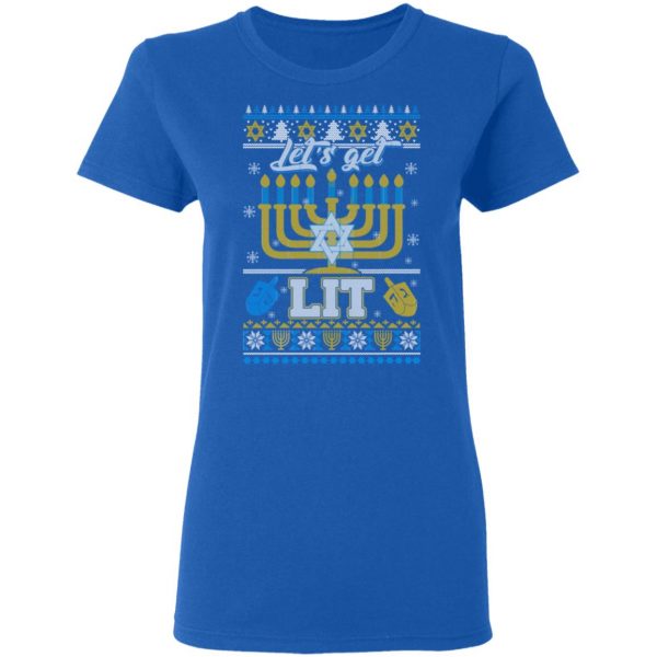 Funny Happy Hanukkah Chanukah Let’s Get Lit T-Shirts 8