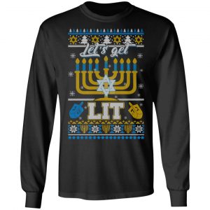 Funny Happy Hanukkah Chanukah Let’s Get Lit T-Shirts 21