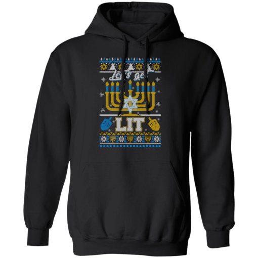 Funny Happy Hanukkah Chanukah Let’s Get Lit T-Shirts - Image 10