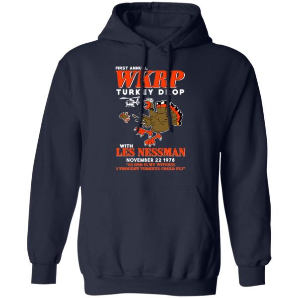 First Annual WKRP Turkey Drop With Les Nessman T-Shirts 11