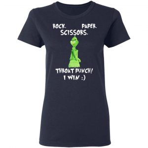 The Grinch Rock Paper Scissors Throat Punch I Win T-Shirts 19