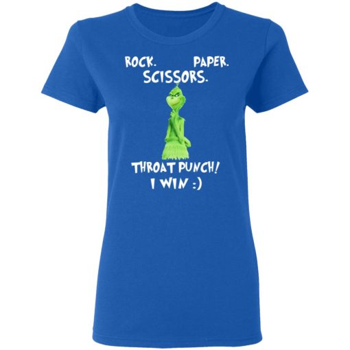 The Grinch Rock Paper Scissors Throat Punch I Win T-Shirts 8