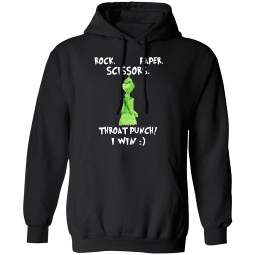 The Grinch Rock Paper Scissors Throat Punch I Win T-Shirts 10