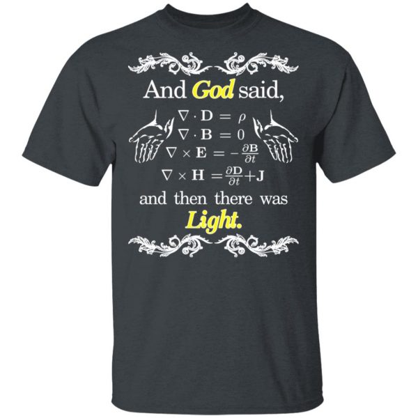 God Said Maxwell Equations Christian Physics Nerd T-Shirts, Hoodies, Sweatshirt 1