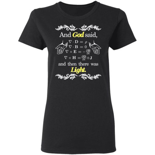 God Said Maxwell Equations Christian Physics Nerd T-Shirts, Hoodies, Sweatshirt - Image 2