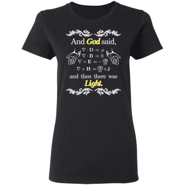 God Said Maxwell Equations Christian Physics Nerd T-Shirts, Hoodies, Sweatshirt 2