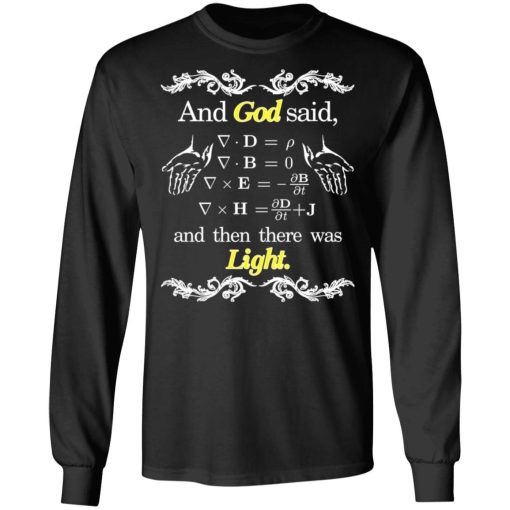 God Said Maxwell Equations Christian Physics Nerd T-Shirts, Hoodies, Sweatshirt - Image 3