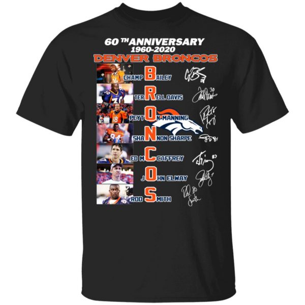 60th Anniversary Denver Broncos 1960 2020 T-Shirts, Hoodies, Sweatshirt 1