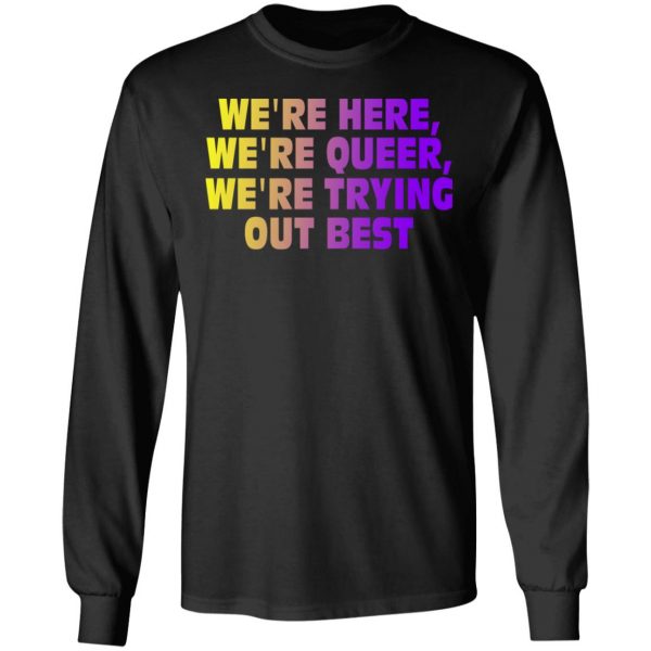 We're Here We're Queer We're Trying Out Best T-Shirts, Hoodies, Sweatshirt 9