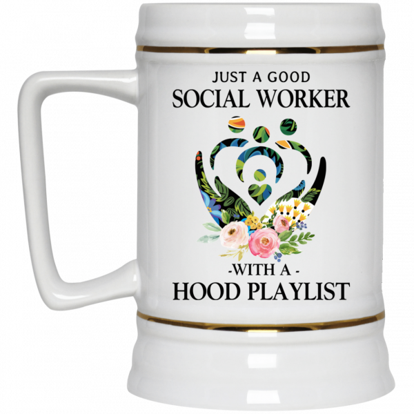 Just A Good Social Worker With A Hood Playlist Mug 4