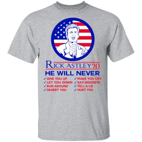 Rick Astley 2020 He Will Never T-Shirts, Hoodies, Sweatshirt 3