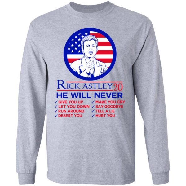 Rick Astley 2020 He Will Never T-Shirts, Hoodies, Sweatshirt 7
