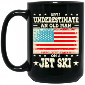 Never Underestimate An Old Man On A Jet Ski Mug Coffee Mugs 2