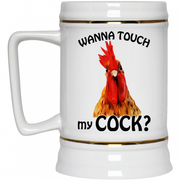 Wanna Touch My Cock Funny Chicken Mug Coffee Mugs 6