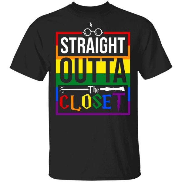 Straight Outta Closet Pride LGBT T-Shirts, Hoodies, Sweatshirt 1