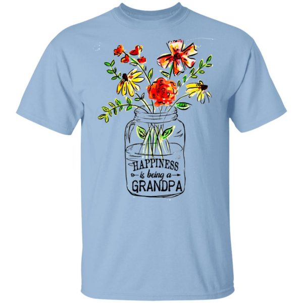 Happiness Is Being A Grandpa Flower T-Shirts, Hoodies, Sweatshirt 1