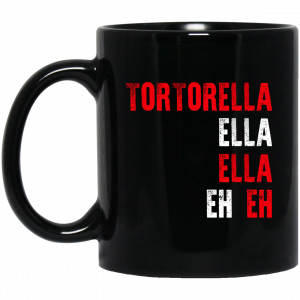 Tortorella Ella Ella Eh Eh Black Mug Coffee Mugs