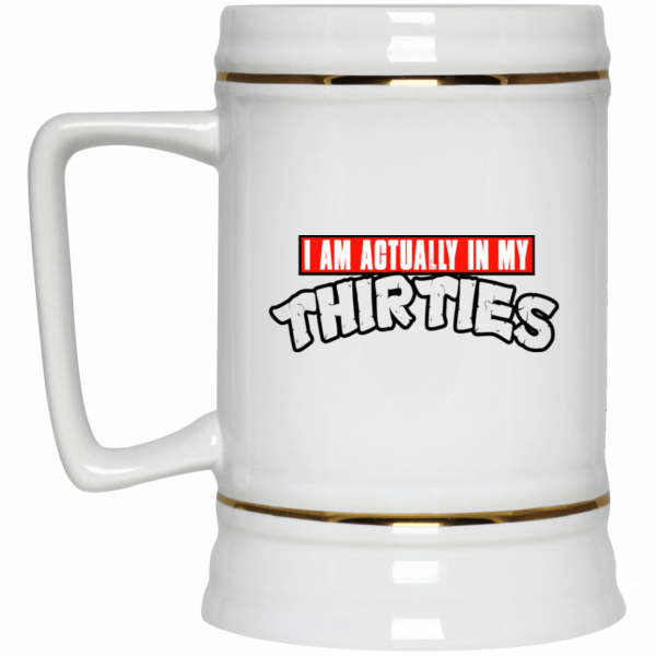 I Am Actually In My Thirties Funny TMNT Parody White Mug 4