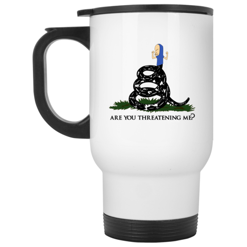 Gadsden Flag Beavis Are You Threatening Me White Mug 2