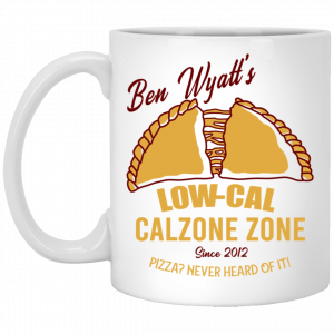 Ben Wyatt’s Low Cal Calzone Zone White Mug Coffee Mugs