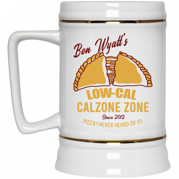Ben Wyatt’s Low Cal Calzone Zone White Mug Coffee Mugs 6