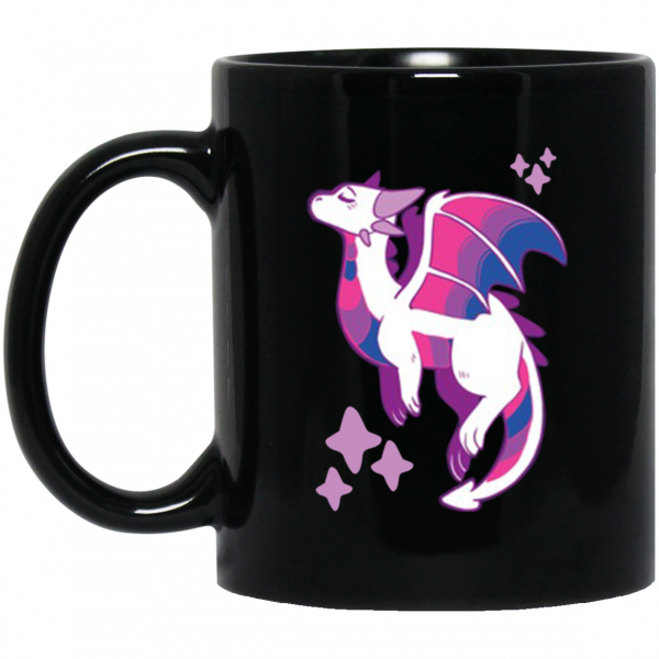 Bi Pride Dragon Black Mug Coffee Mugs 3