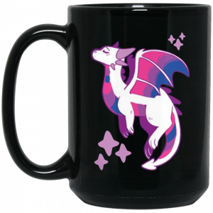 Bi Pride Dragon Black Mug Coffee Mugs 2