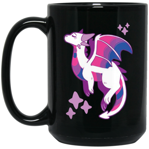 Bi Pride Dragon Black Mug 2