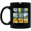 Vincent Van Gogh Collage Black Mug Coffee Mugs