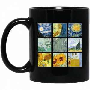 Vincent Van Gogh Collage Black Mug Coffee Mugs