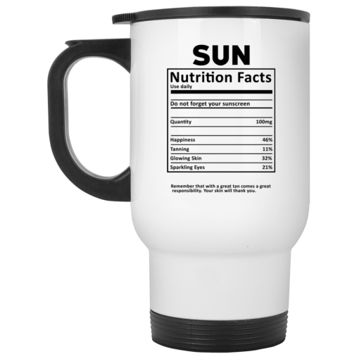 Sun Nutrition Facts White Mug - Image 2