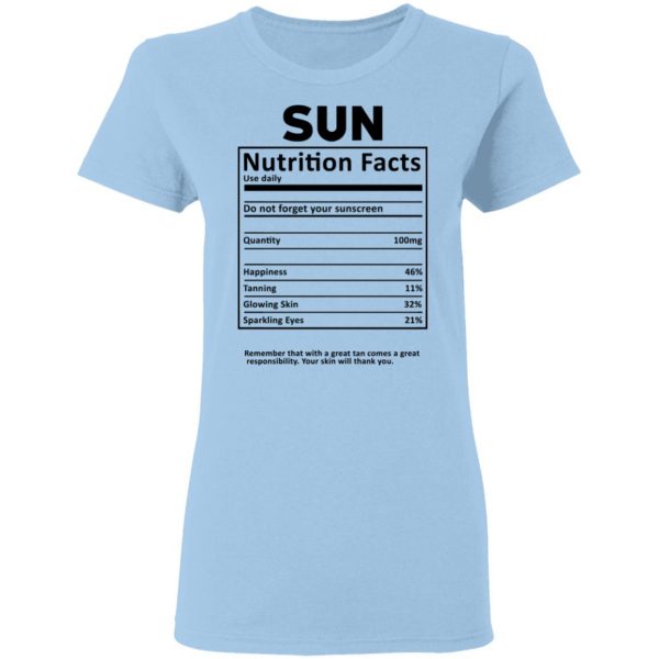Sun Nutrition Facts T-Shirts, Hoodies, Sweatshirt 4