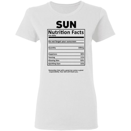 Sun Nutrition Facts T-Shirts, Hoodies, Sweatshirt - Image 5