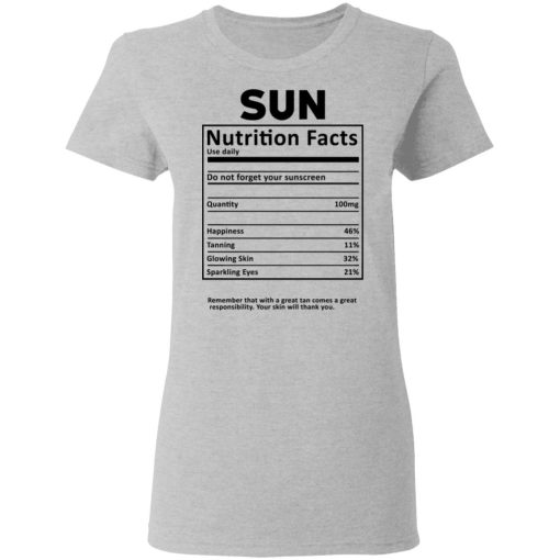 Sun Nutrition Facts T-Shirts, Hoodies, Sweatshirt - Image 6