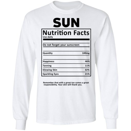 Sun Nutrition Facts T-Shirts, Hoodies, Sweatshirt - Image 8