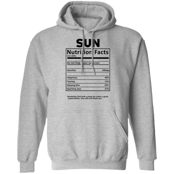 Sun Nutrition Facts T-Shirts, Hoodies, Sweatshirt 10