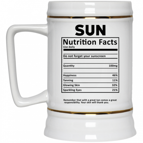 Sun Nutrition Facts White Mug 4