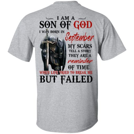 I Am A Son Of God And Was Born In September T-Shirts, Hoodies, Sweater - Image 3