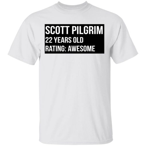 Scott Pilgrim 22 Years Old Rating Awesome T-Shirts, Hoodies, Sweater - Image 2