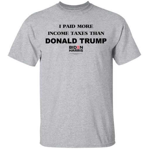 I Paid More Income Taxes Than Donald Trump Biden Harris 2020 T-Shirts, Hoodies, Sweater - Image 3