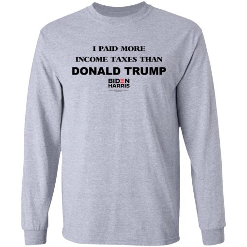 I Paid More Income Taxes Than Donald Trump Biden Harris 2020 T-Shirts, Hoodies, Sweater - Image 7