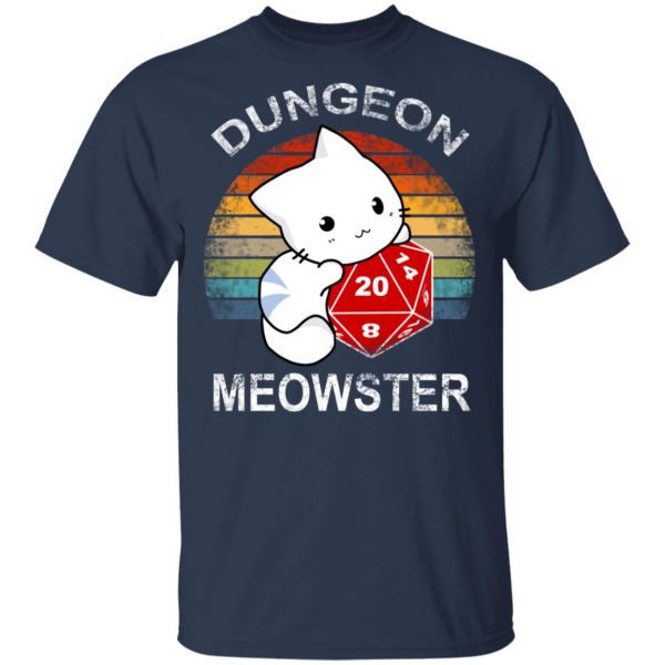 Dungeon Meowster Retro Vintage Funny Cat T-Shirts, Hoodies, Sweater 1