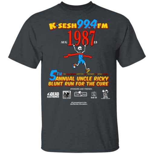 K·SESH 99.4FM 1987 5th Annual Uncle Ricky Lunt Run For The Cure T-Shirts, Hoodies, Sweater - Image 2