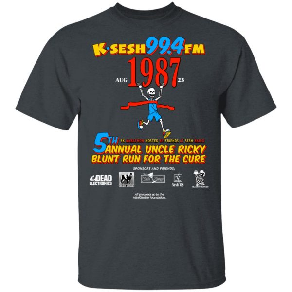 K·SESH 99.4FM 1987 5th Annual Uncle Ricky Lunt Run For The Cure T-Shirts, Hoodies, Sweater 2