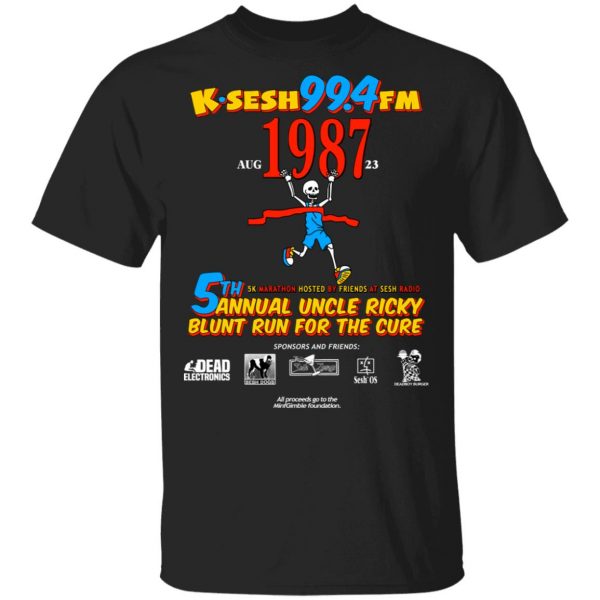 K·SESH 99.4FM 1987 5th Annual Uncle Ricky Lunt Run For The Cure T-Shirts, Hoodies, Sweater 1