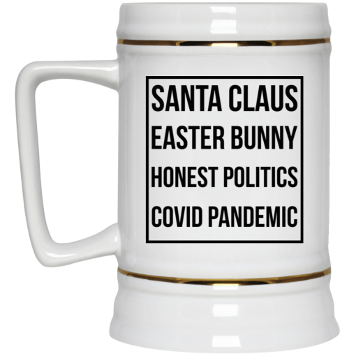 Santa Claus Easter Bunny Honest Politics Covid Pandemic 11 15 oz Mug - Image 4