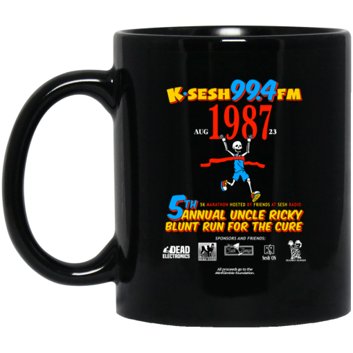 K·SESH 99.4FM 1987 5th Annual Uncle Ricky Lunt Run For The Cure 11 15 oz Mug 1